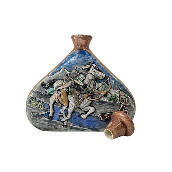 Pair of Vintage GRM 1986-1987 Way of life Native Decanter Pottery Art 10.5" Tall - Picture 12 of 15